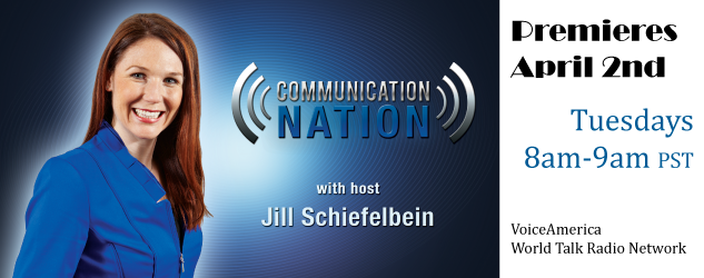 Host Jill Schiefelbein introduces "Communication Nation" Tuesdays at 8am PST. Effective communication is often the difference between success and failure. Do you feel confident communicating when the stakes are high? Are you ready to get up in front of any audience at a moment’s notice? Do you realize that not saying anything is communicating something? <br><br>  “Communication Nation” will expand your understanding of different communication practices and how they affect day-to-day business operations and relationships. At the root of every management and relational issue lies a communication problem, but many don’t understand how communication affects an organization’s bottom line. <br><br>  Show topics have a direct impact on business productivity and profitability. We bring these issues to the surface, educating and giving practical advice that can be immediately applied in personal and professional contexts. That’s “Communication Nation.” Tune in Tuesdays at 8 AM Pacific Time on the VoiceAmerica Business Channel.
